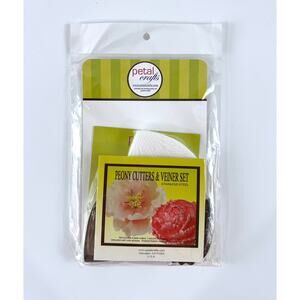 Petal Crafts Peony Flower Cutter & Veiner Set Cake Decorating Fondant Tools